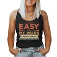 Its Not Easy Being My Wifes Arm Candy But Here I Am Women Tank Top Basic Casual Daily Weekend Graphic