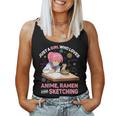 Just A Girl Who Loves Anime Ramen And Sketching Anime Women Tank Top