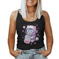 Kawaii Cat Bubble Boba Tea In Space Astronaut Anime Girls Women Tank Top