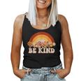 Be Kind Rainbow Choose Kindness Anti Bullying Groovy Organe Women Tank Top