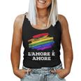 Lgbt Gay Lesbian Pride Rainbow Flag In Italian Women Tank Top
