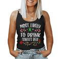 Most Likely To Drink Santa's Beer Family Christmas Drinking Women Tank Top