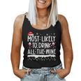 Most Likely To Drink All The Wine Family Matching Men Women Tank Top