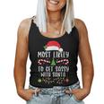 Most Likely To Get Sassy With Santa Christmas Matching Women Tank Top