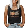 Love Fall Y'all Leopard Print Pumpkin Women's Thanksgiving Women Tank Top
