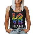Love Miami Lgbt Rainbow Flag Gay Pride Women Tank Top