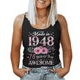 Made In 1948 Floral 75 Year Old 75Th Birthday Women Tank Top