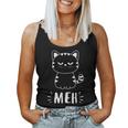 Meowy Cat Lovers Women Girls Meh Cat - Funny Cat Women Tank Top Weekend Graphic