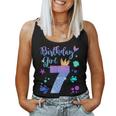 Mermaid Birthday Girls 7 Year Old Its My 7Th Bday Mermaid Women Tank Top