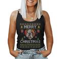 Merry Christmas English Bulldog Dog Ugly Sweater Women Tank Top