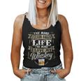 More I Learn Life Love Whiskey Drinking Father Day Dad Women Tank Top Basic Casual Daily Weekend Graphic