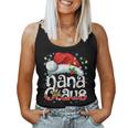 Nana Claus Christmas Lights Santa Hat Pajama Family Matching Women Tank Top