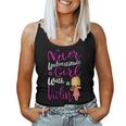 Never Underestimate A Girl With A Violin Cool Gift Gift For Womens Women Tank Top Basic Casual Daily Weekend Graphic