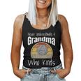 Never Underestimate A Grandma Who Knits Knitting Retro Funny Women Tank Top Basic Casual Daily Weekend Graphic