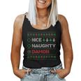 Nice Naughty Damon Christmas List Ugly Sweater Women Tank Top