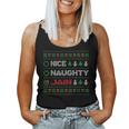 Nice Naughty Jain Christmas List Ugly Sweater Women Tank Top