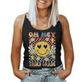 Oh Hey 3Rd Grade Smile Retro Face Back To School Teacher Women Tank Top Weekend Graphic