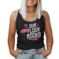 Our Flock Rocks Flamingo Mothers Day Funny Gift Women Tank Top Basic Casual Daily Weekend Graphic
