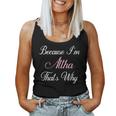 Personalized Altha Name Personalized Cute Pink Gi Women Tank Top