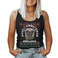 Pugly Christmas Sweater Ugly Pug Women Tank Top