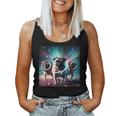 Pugs In Space With Donuts Cute Pug Boys Girls Women Tank Top