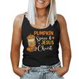 Pumpkin Spice And Jesus Christ Coffee Lovers Women Tank Top
