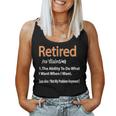Retirement Retired Definition Not My Problem Anymore Women Tank Top Weekend Graphic
