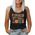 Retro Groovy Friends Giving 2023 Thanksgiving Friendsgiving Women Tank Top