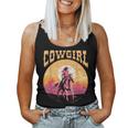 Rodeo Western Country Southern Cowgirl Hat Cowgirl Women Tank Top
