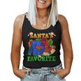 Santa's Favorite Ugly Christmas Sweaters And Scarf Santa Hat Women Tank Top