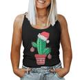 Santa's Hat Cactus Sweater Christmas Party Xmas Holidays Women Tank Top