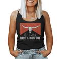 Save A Horse Ride A Cowboy Funny Bull Western For Men Women Women Tank Top Weekend Graphic