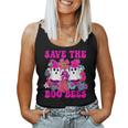 Save The Boo Bees Breast Cancer Halloween Pink Ribbon Women Tank Top