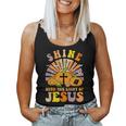 Shine With The Light Of Jesus Christian Lover Halloween Fall Women Tank Top