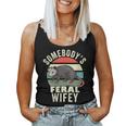 Somebodys Feral Wifey Wife Retro Feral Cat Animal For Wife Women Tank Top