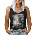 Space Wolves Wolf Howling At Moon Women Tank Top