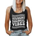Student Council Vibes Retro Groovy School Student Council Women Tank Top