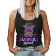 Support Squad Afro Messy Bun Domestic Violence Awareness Women Tank Top