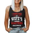 I Survived My Wife's Masters Degree Husband Women Tank Top