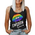 Sweden Queen Lgbtq Gay Pride Flag Lips Rainbow Swedish Women Tank Top