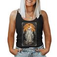 Tarot Of Floral Ghost Halloween Ghost In The Forest Gothic Women Tank Top