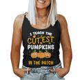 Teacher Halloween Pre-K Teacher Kindergarten Cutest Pumpkins Women Tank Top