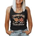 Thanksgiving Day Retro Fall Thankful Teacher For Women Women Tank Top