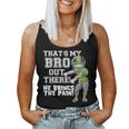 That's My Bro Out There Sea Green Football Brother Sister Women Tank Top