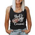 That's My Cousin Football 77 Jersey Number Vintage Mom Dad Women Tank Top