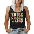 Third Grade Vibes Groovy Retro Teacher Student Team Women Tank Top