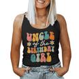 Uncle Of The Birthday Girl Groovy Themed Women Tank Top