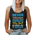 Never Underestimate Autism Mom Covered With Blood Of Jesus Women Tank Top