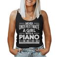 Never Underestimate A Girl With A Piano Pianist Musician Women Tank Top