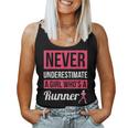 Never Underestimate A Girl Who's A Runner Runner Women Tank Top